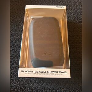 Black Nanodry  Packable Shower Towel